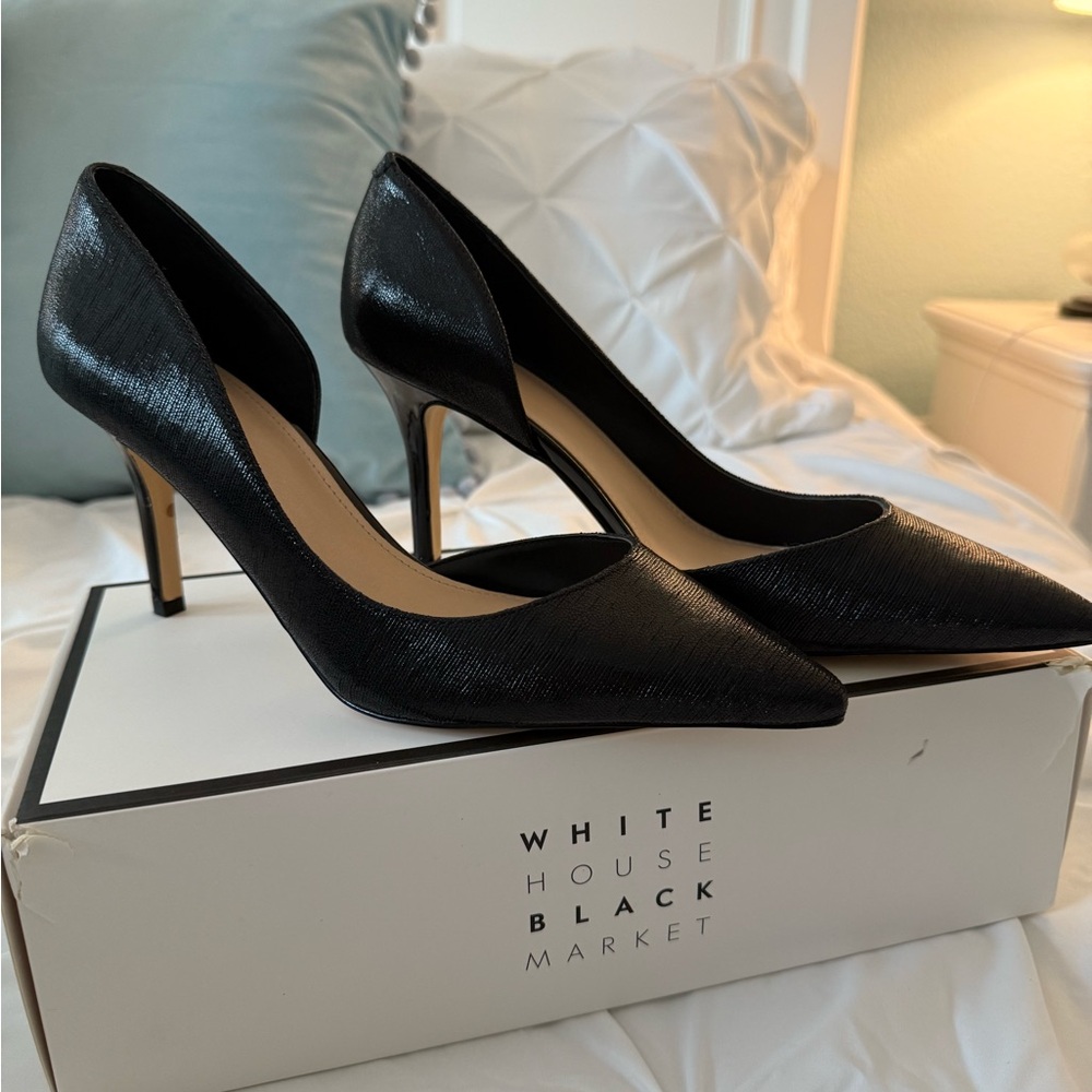 White House Black Market Sleek Black Pumps